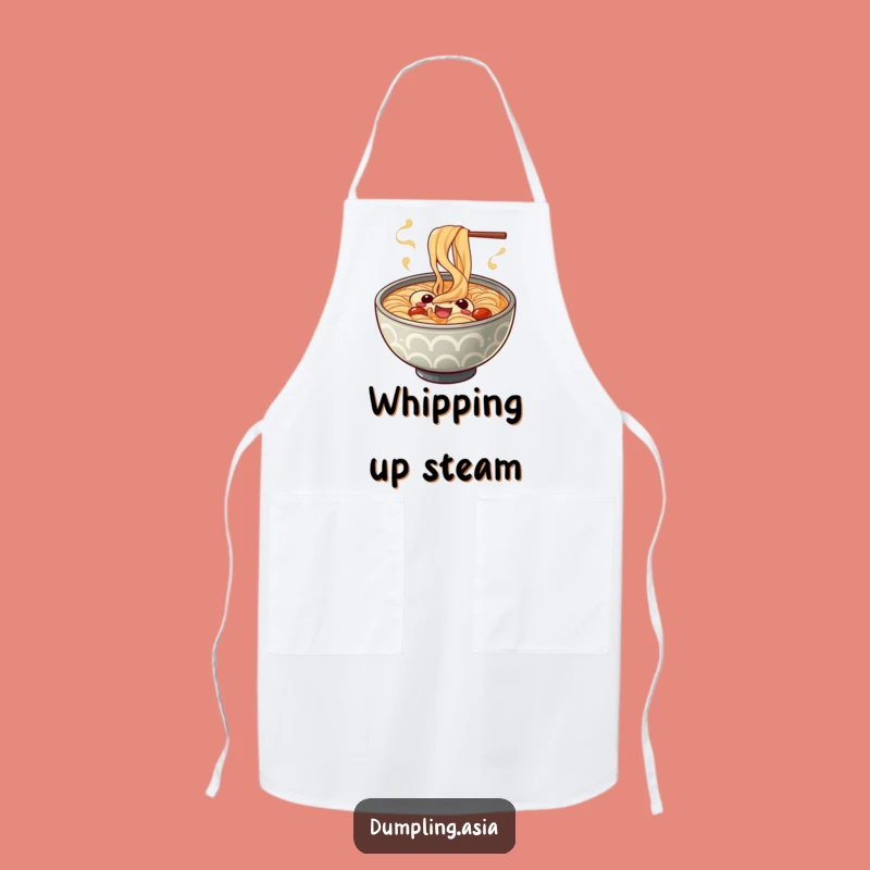Funny Ramen Bowl Steam Apron - Chef's Cheerful Kitchen Essential