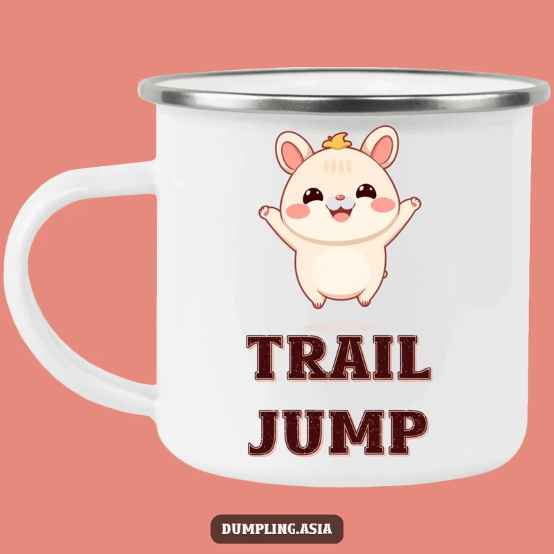 Funny Bao Bun Jump Camping Mug: Enjoy Happy Bounces Outdoors