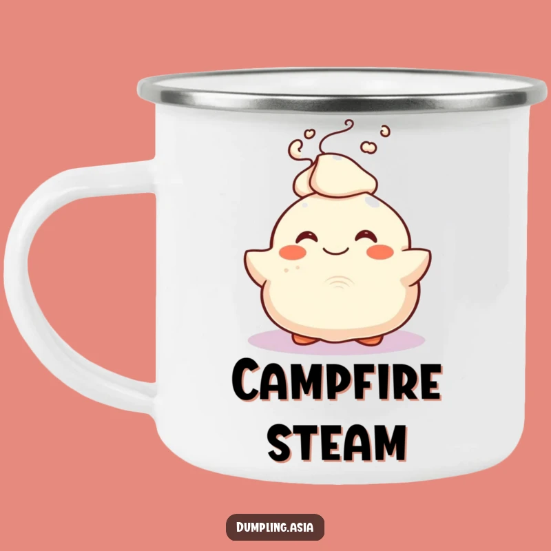 Funny Dumpling Steam Camping Mug: Enjoy Warm Bites Outdoors