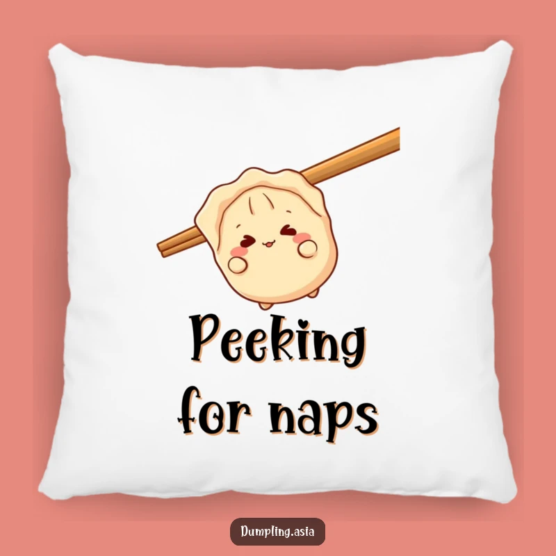 Funny Gyoza Peek Pillow - Comfy & Cute Dumpling Accent