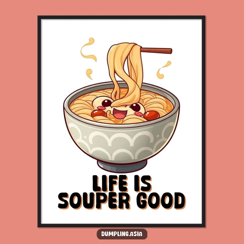 Free Printable Wall Art: Cheerful Ramen Bowl, Steamy Spiral, Quirky Downloadable Decor