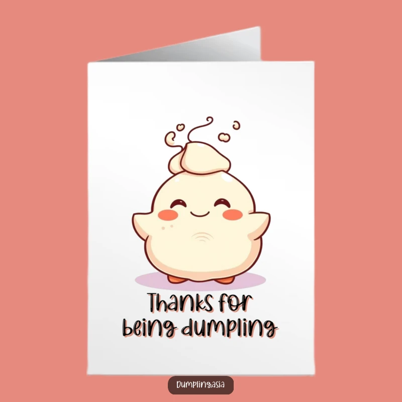 Free Printable Thank You Card: Dumpling, Steamy Gratitude, Downloadable Gift
