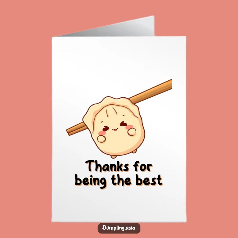 Free Printable Thank You Card: Giggling Gyoza, Giant Chopstick, Grateful Gift