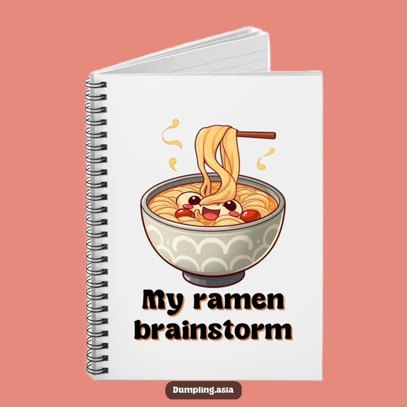 Funny Ramen Bowl Steam Notebook - Jot Down Ideas with Noodle Joy