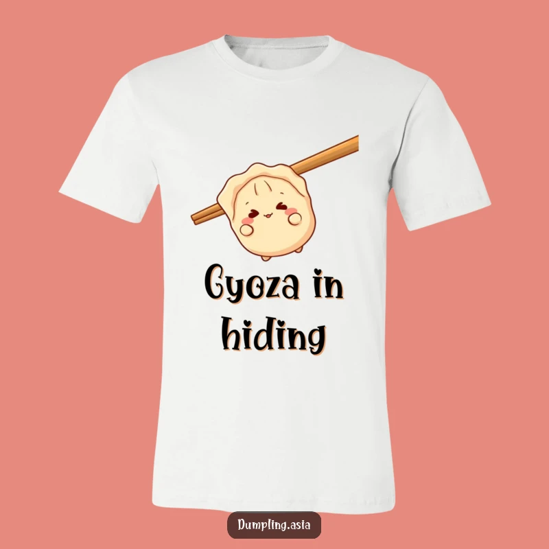 Funny Gyoza Peek-a-Boo Tee - Comical Dumpling Shirt for Foodies