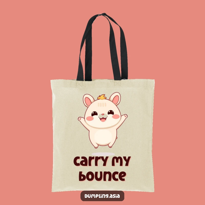 Funny Bao Bun Jump Tote Bag: Carry Your Happy Bounce
